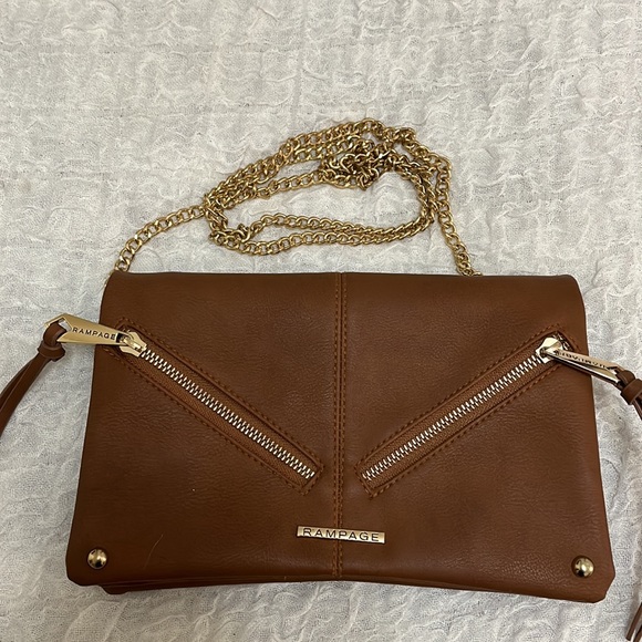 NWOT Rampage Golden Brown Crossbody Purse - Picture 16 of 16